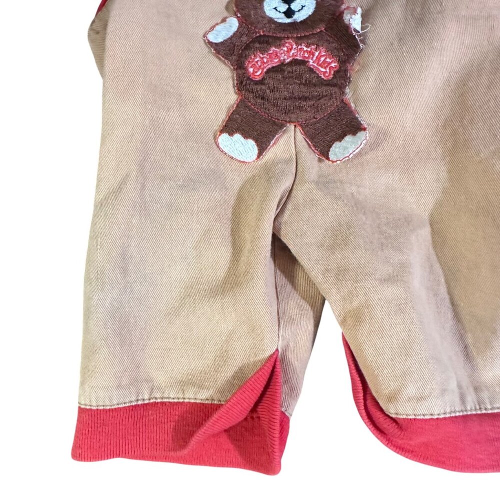 Vintage 1983 Cabbage Patch Kids Beige Overalls With Red Striped Tee Bear Patch D - Picture 7 of 11